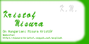 kristof misura business card